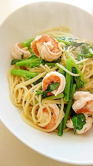 菜の花とエビのパスタ レシピ 作り方 By Time 楽天レシピ 菜の花とエビのパスタ レシピ 作り方 By Time 楽天レシピ