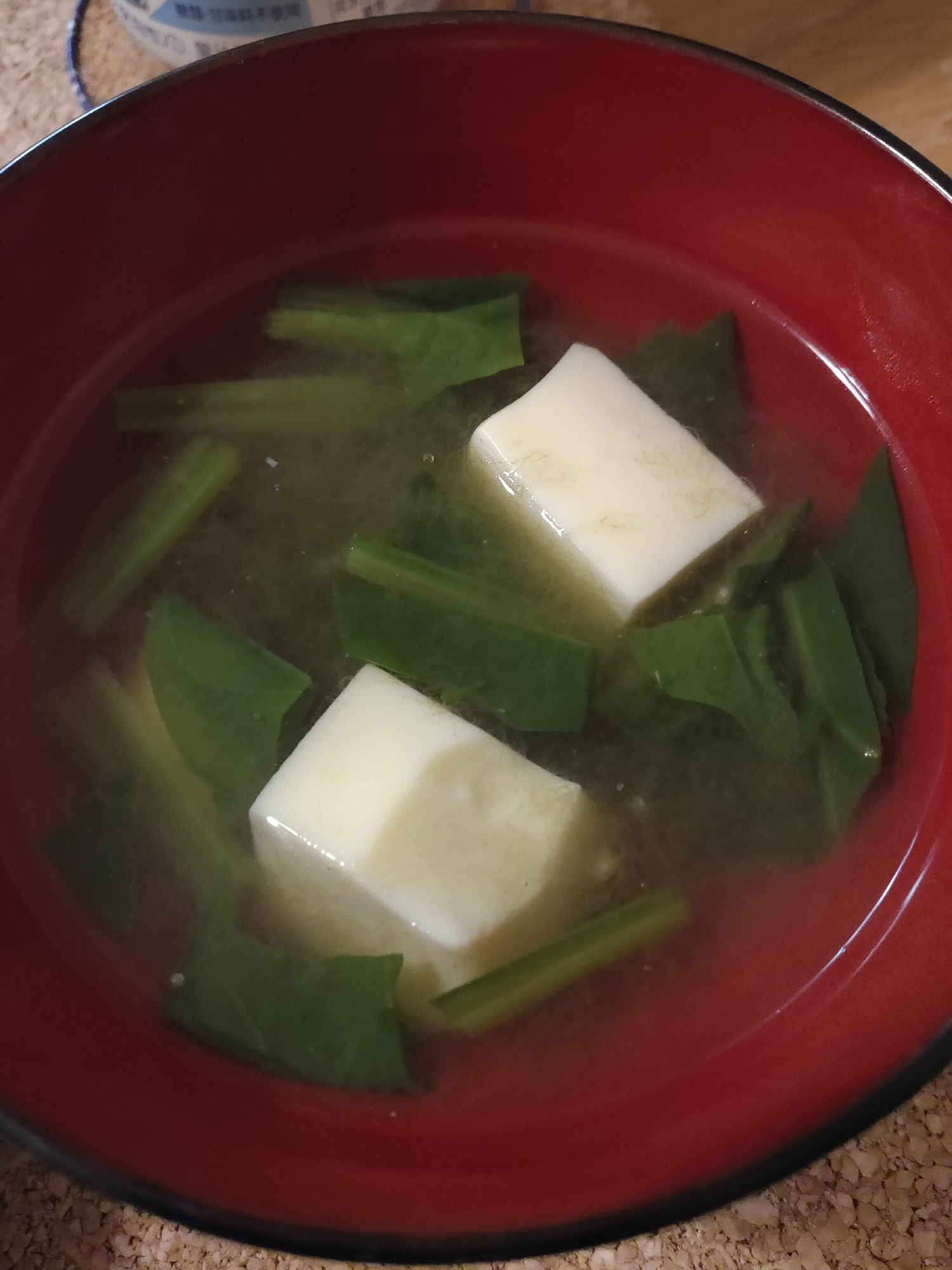 玉子豆腐とほうれん草のおすまし