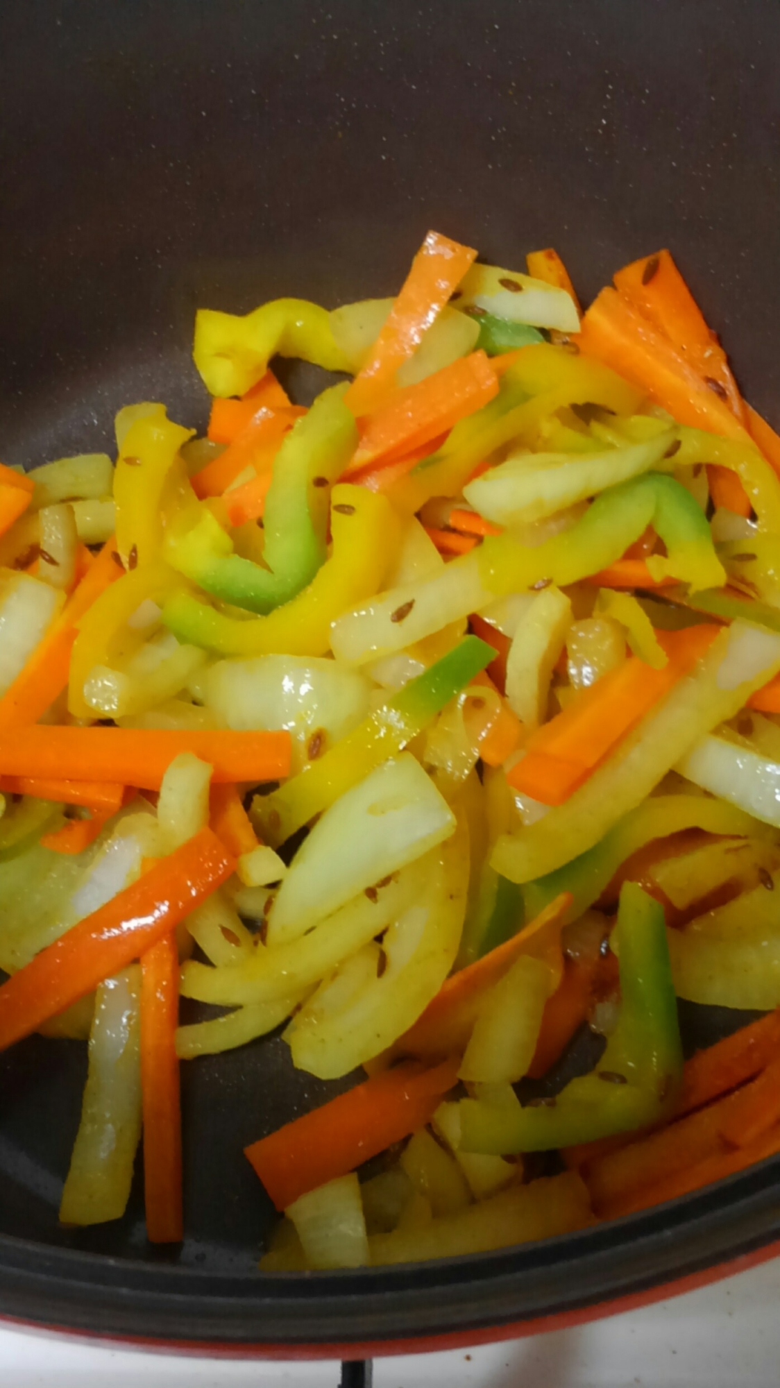 カレー味の野菜炒め