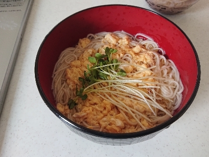 うどんやにゅう麺に　かき玉スープ
