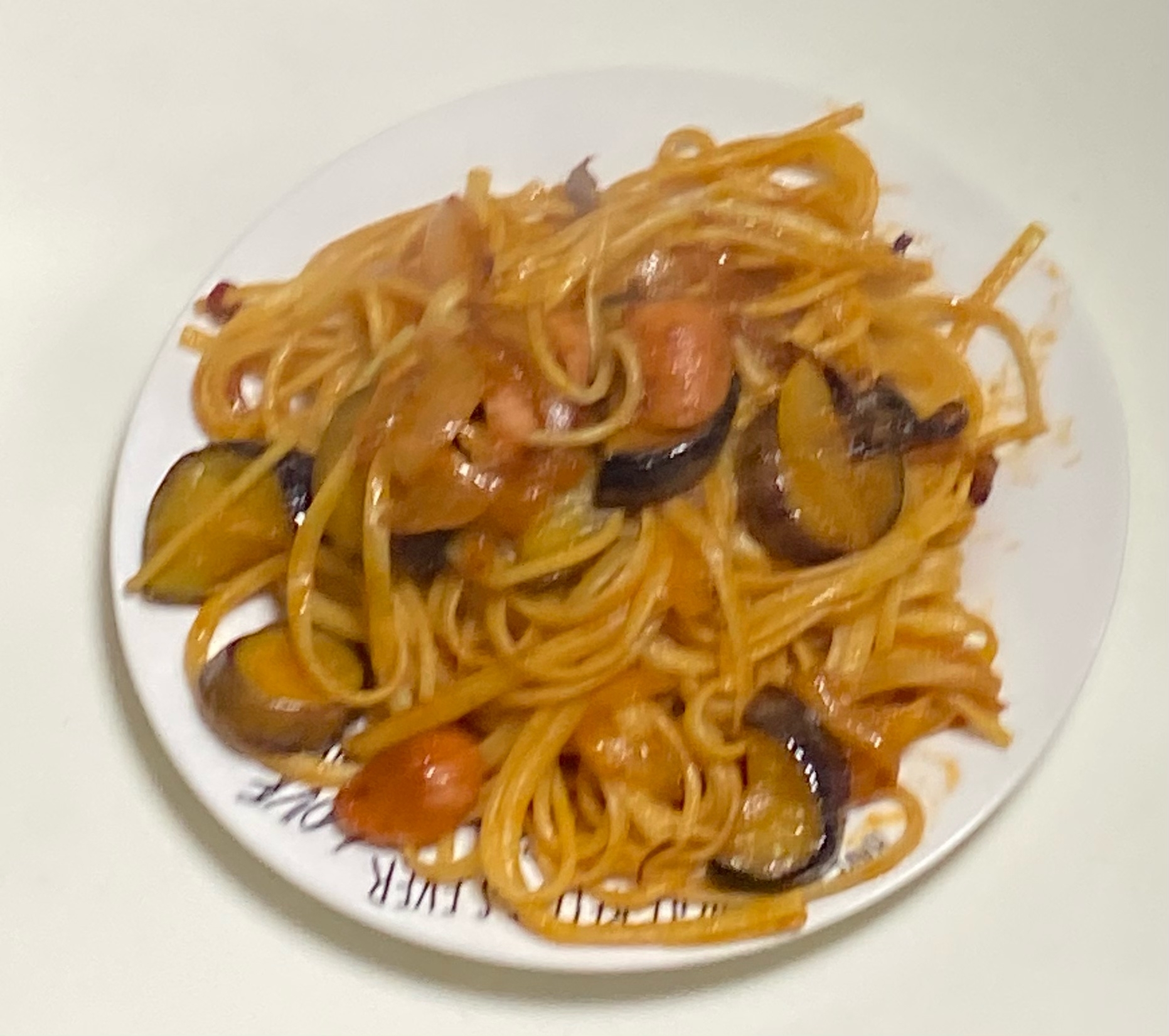 ナスと玉ねぎのパスタ