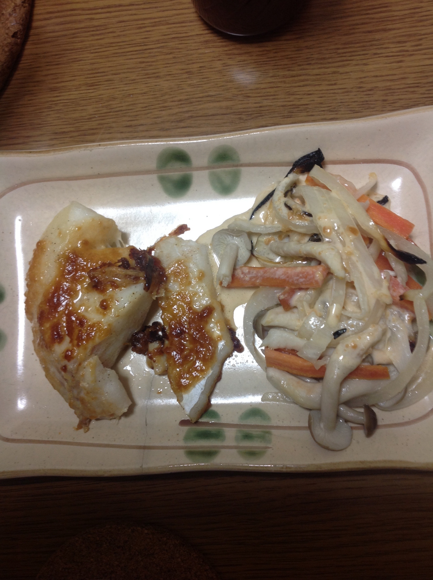 白身魚の味噌マヨ焼き