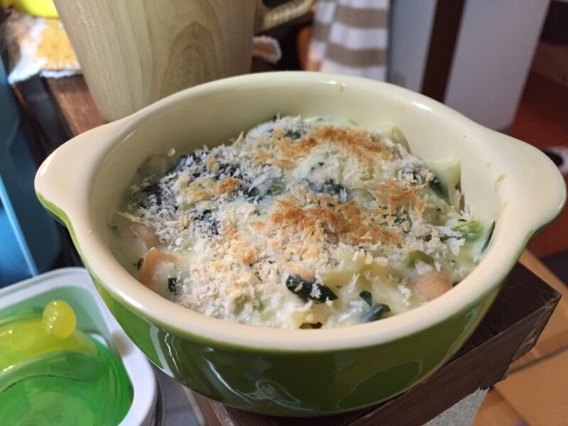 離乳食完了期 鶏肉とほうれん草のマカロニグラタン レシピ 作り方 By Makiko0105 楽天レシピ 離乳食完了期 鶏肉とほうれん草のマカロニグラタン レシピ 作り方 By Makiko0105 楽天レシピ