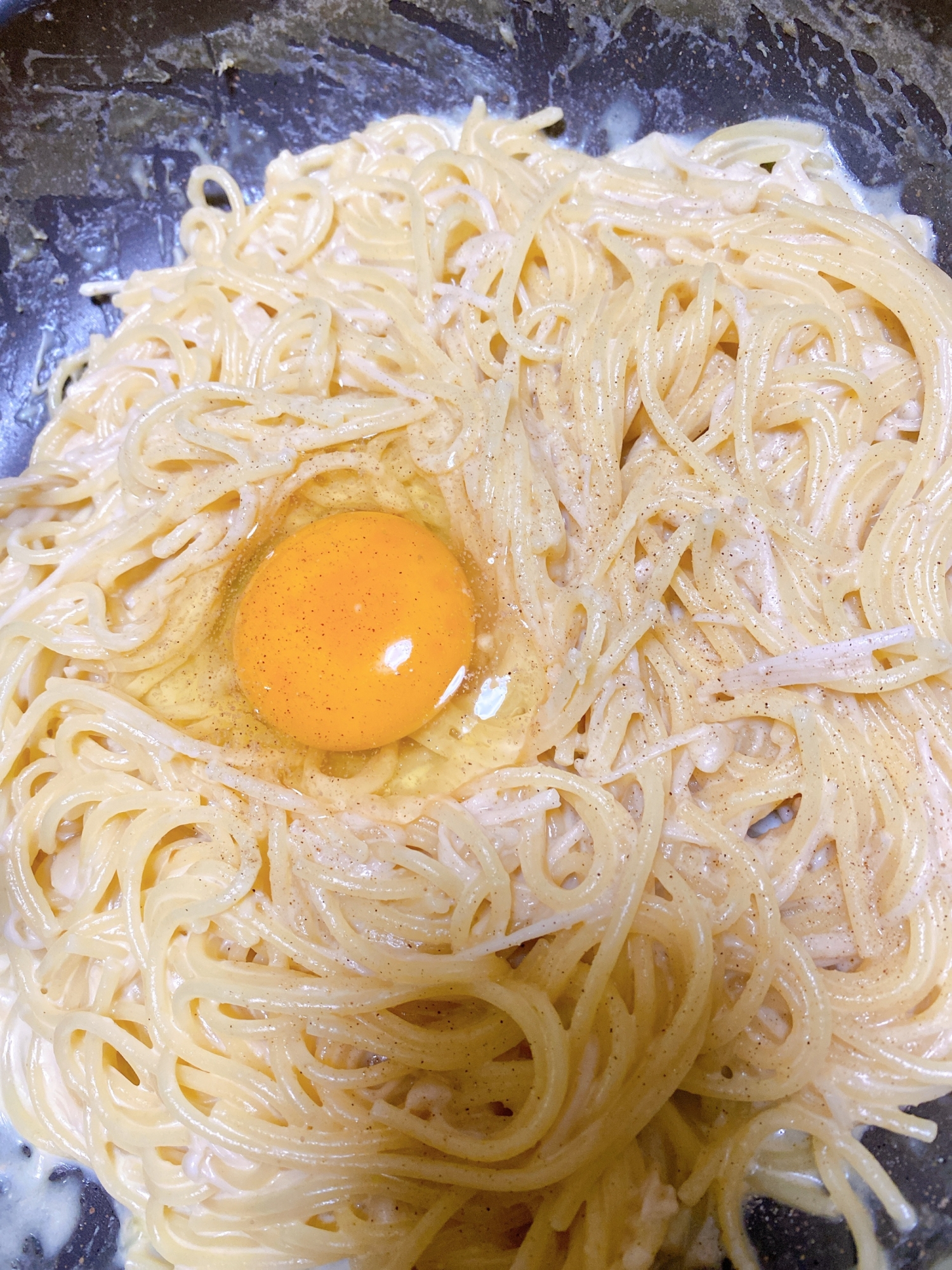 簡単！カルボナーラ風えのきパスタ