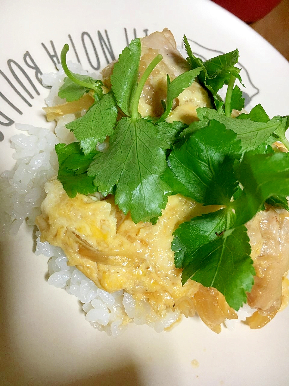 麺つゆで親子丼