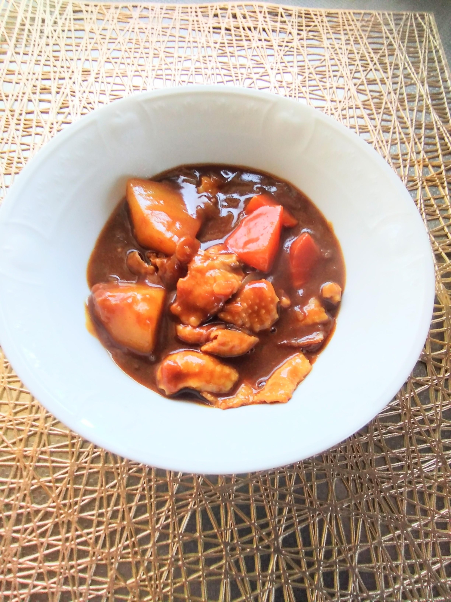 鶏皮☆鶏皮カレー☆純ココアが隠し味