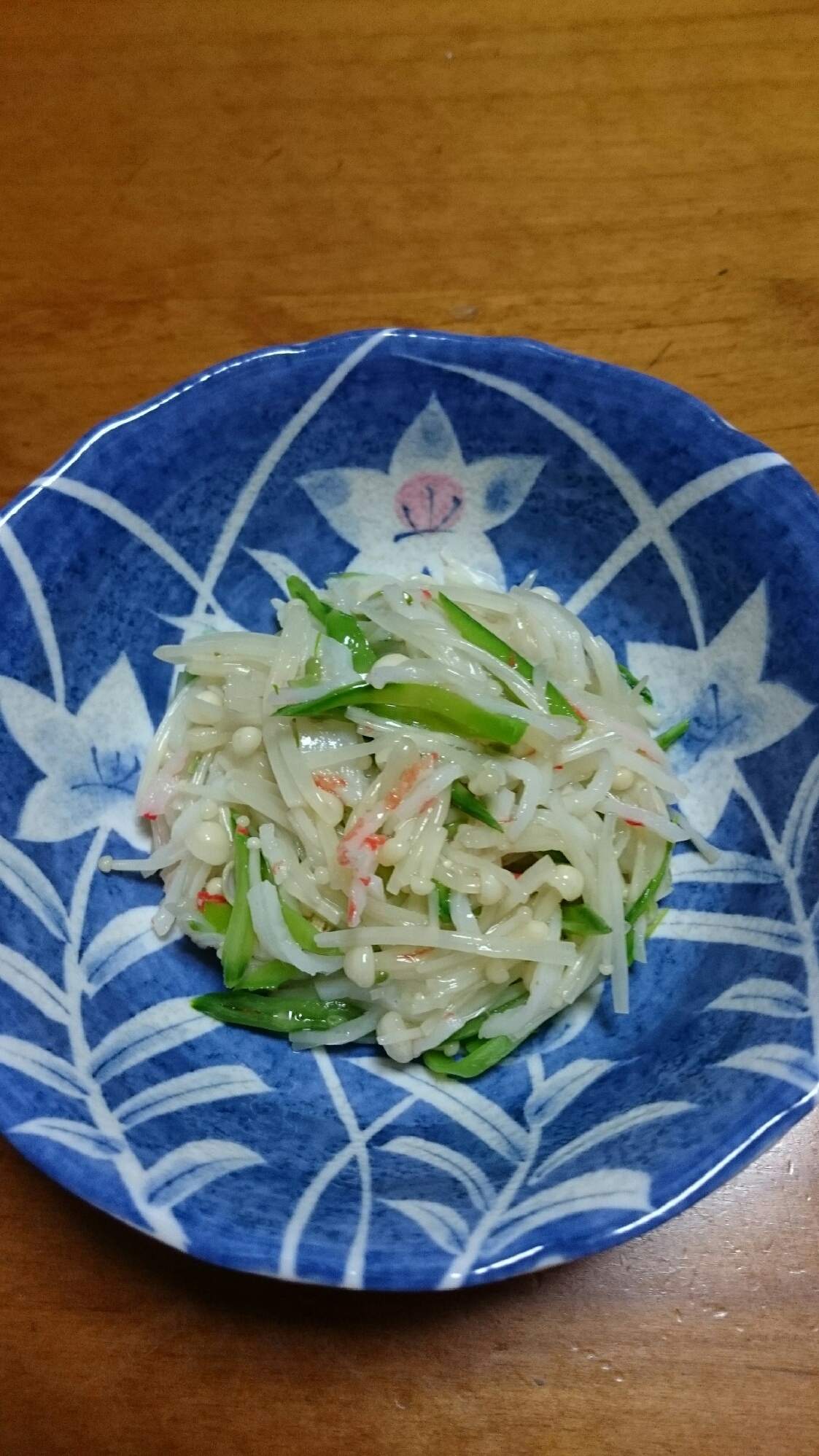 えのきとカニかまの酢の物