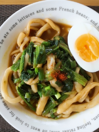 ほうれん草のカレーうどん