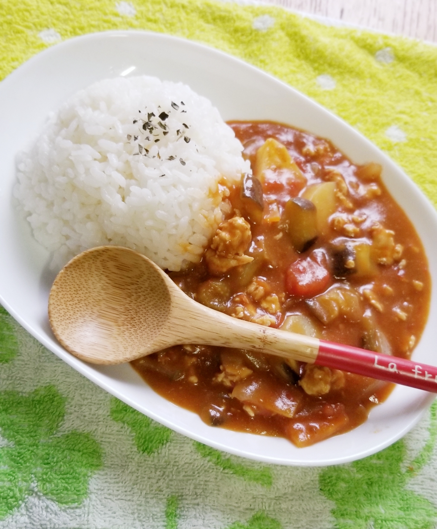 なすとトマトの夏カレー