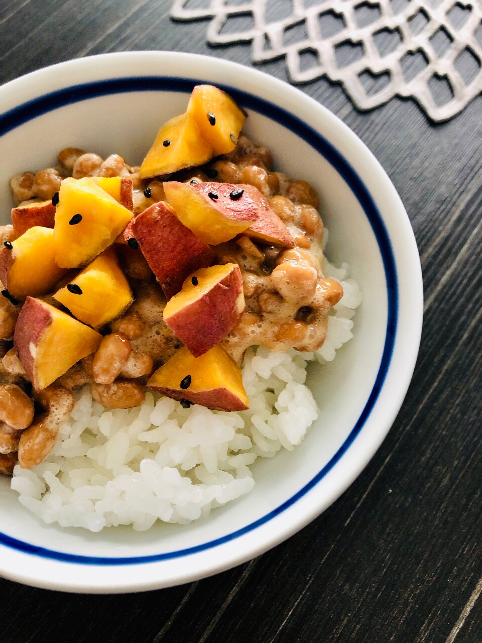 やみつき☆安納芋×納豆丼