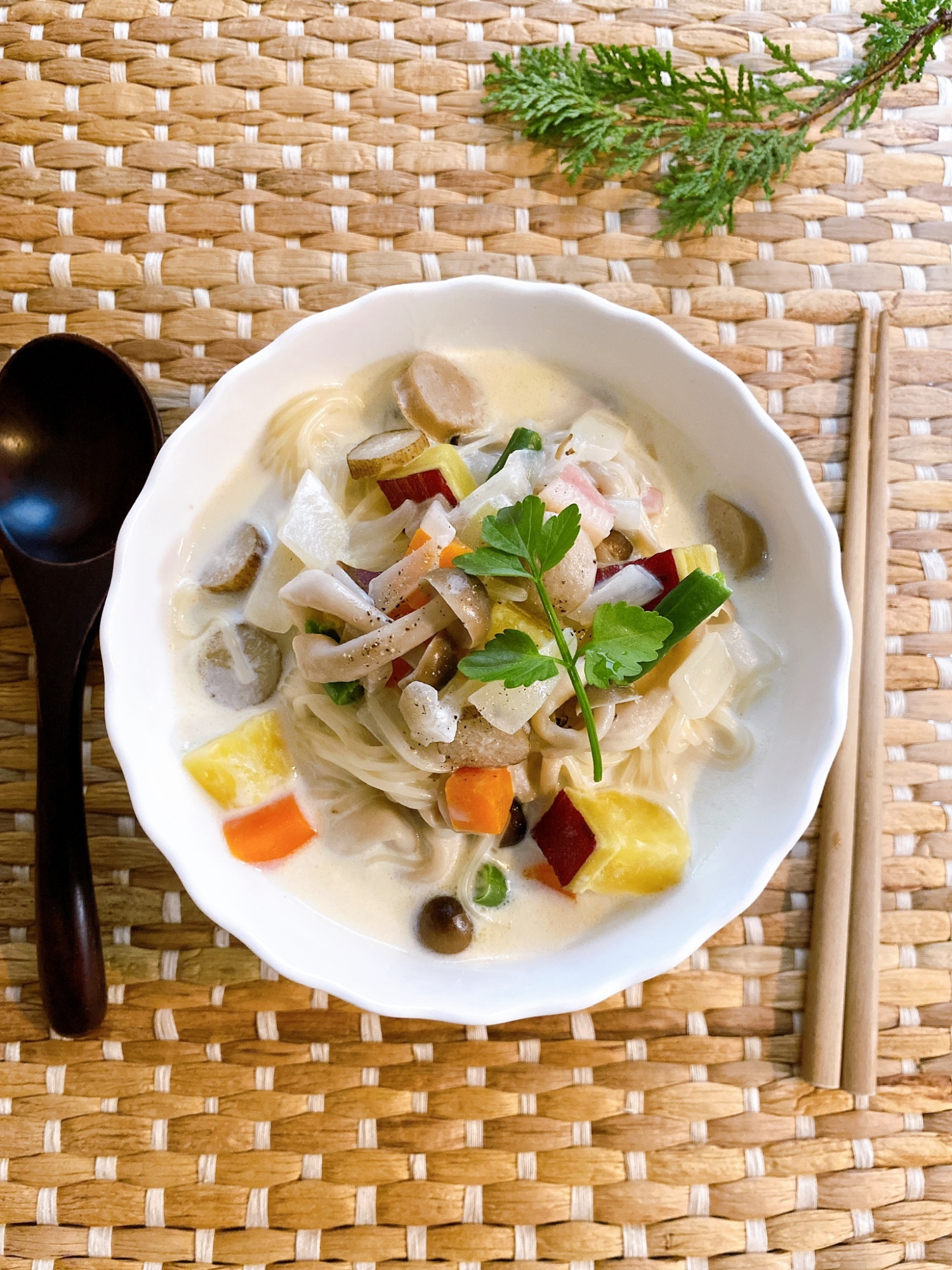 根菜ミルクスープ素麺