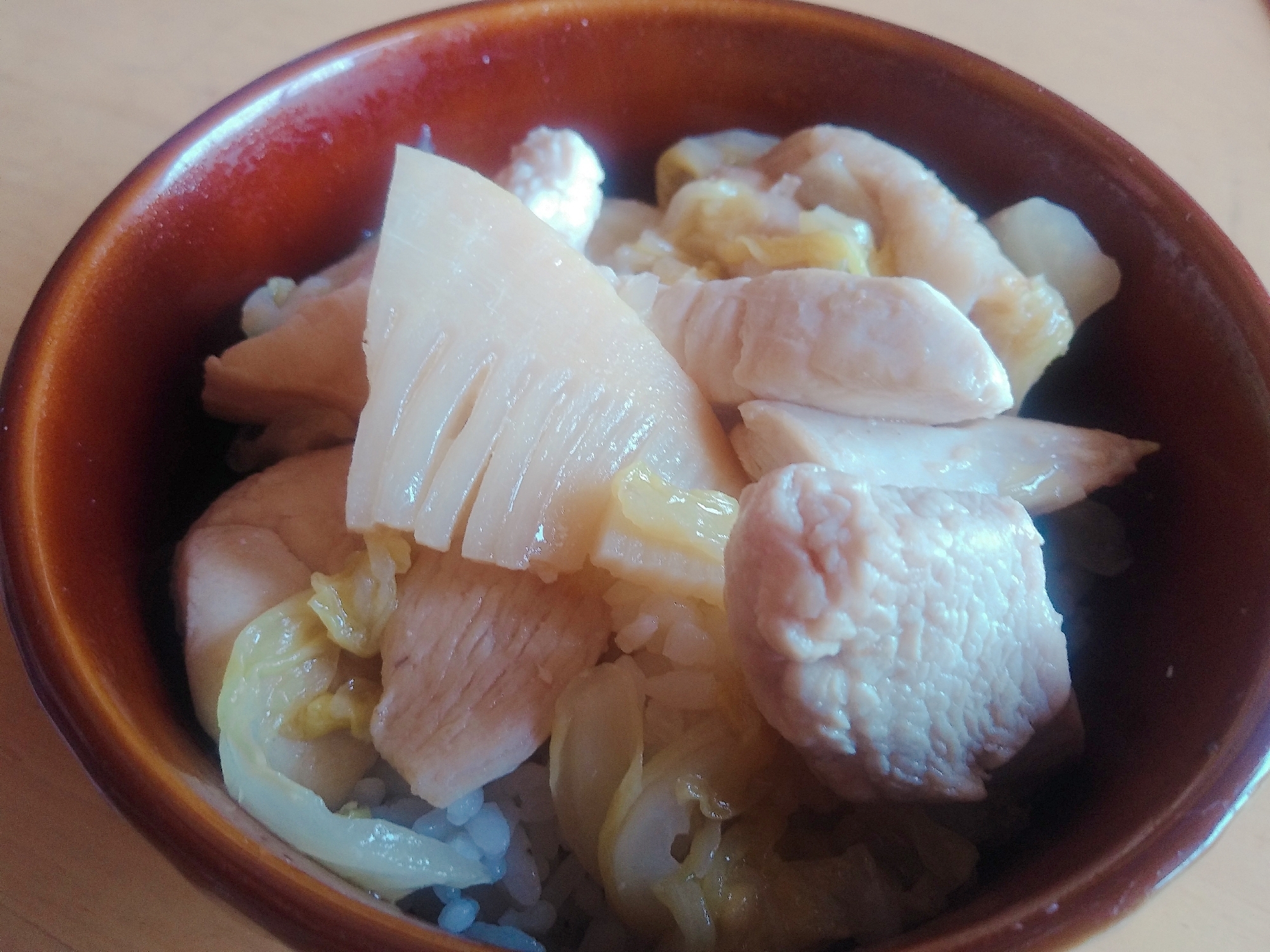 休日のランチに☆鶏むね肉の味噌炒め丼