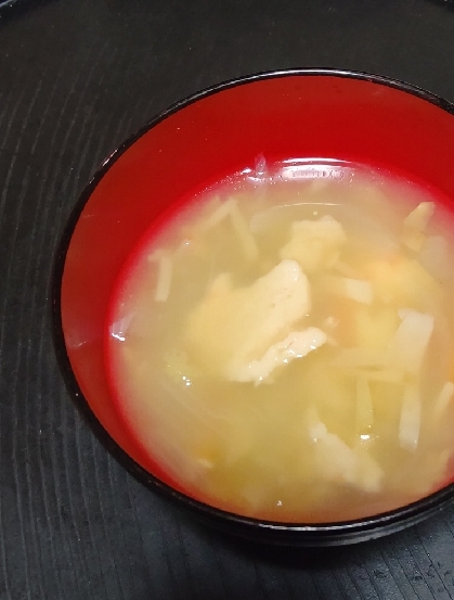 しゃぶしゃぶ鍋の残りで⭐豚汁風味噌汁