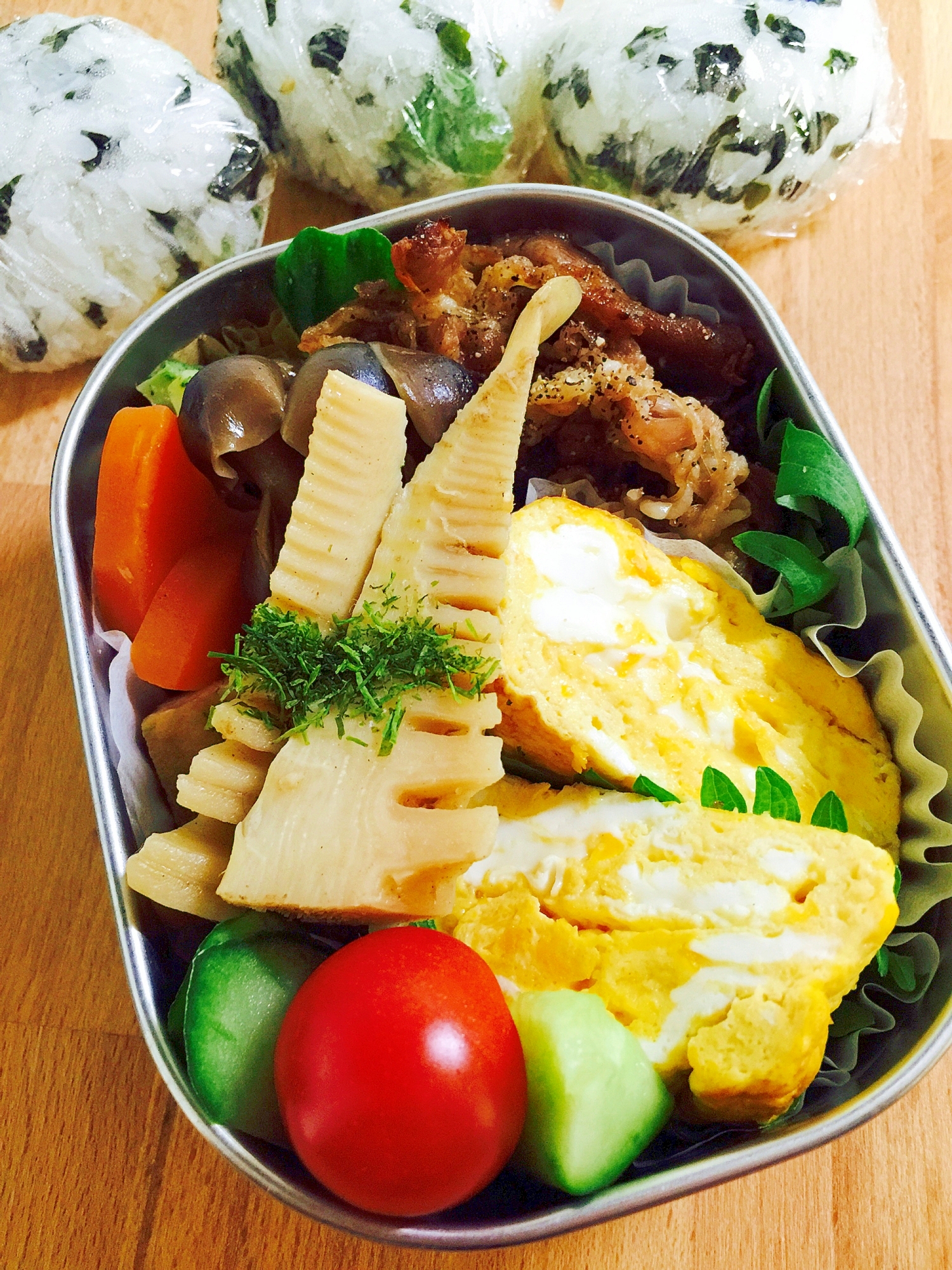 たけのこの春味ドーンっとのっけおかずでお弁当 レシピ 作り方 By Toytoy Saori05 楽天レシピ