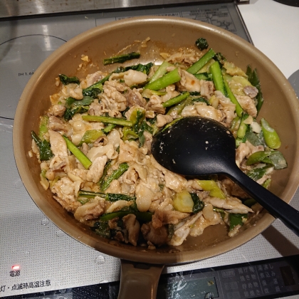 豚しゃぶ肉と小ねぎの味噌炒め