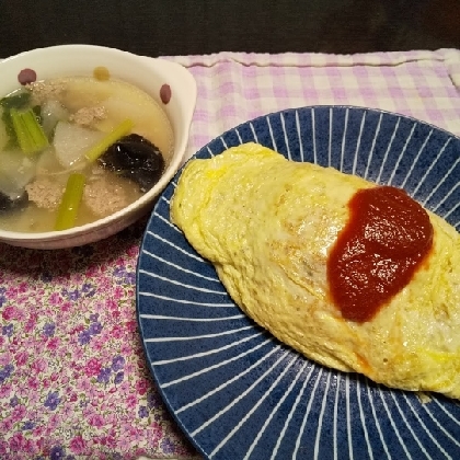 肉なし！シンプルなオムライス！