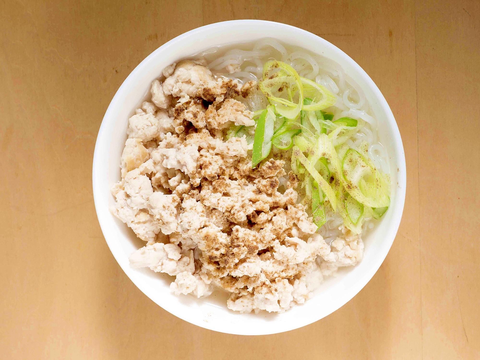 しらたき & 鶏胸肉 de 白湯鶏ラーメン