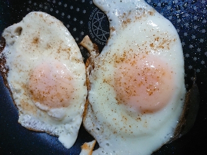 【弁当用】半熟卵位の固さの片面焼き目玉焼きの作り方