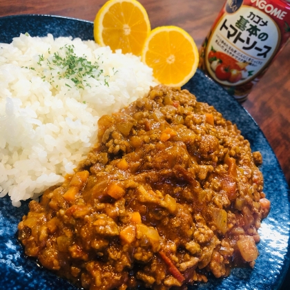 スパイスも入れて美味しくできました✨
トマト缶、常備しています♪