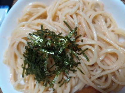 電子レンジで納豆明太子パスタ