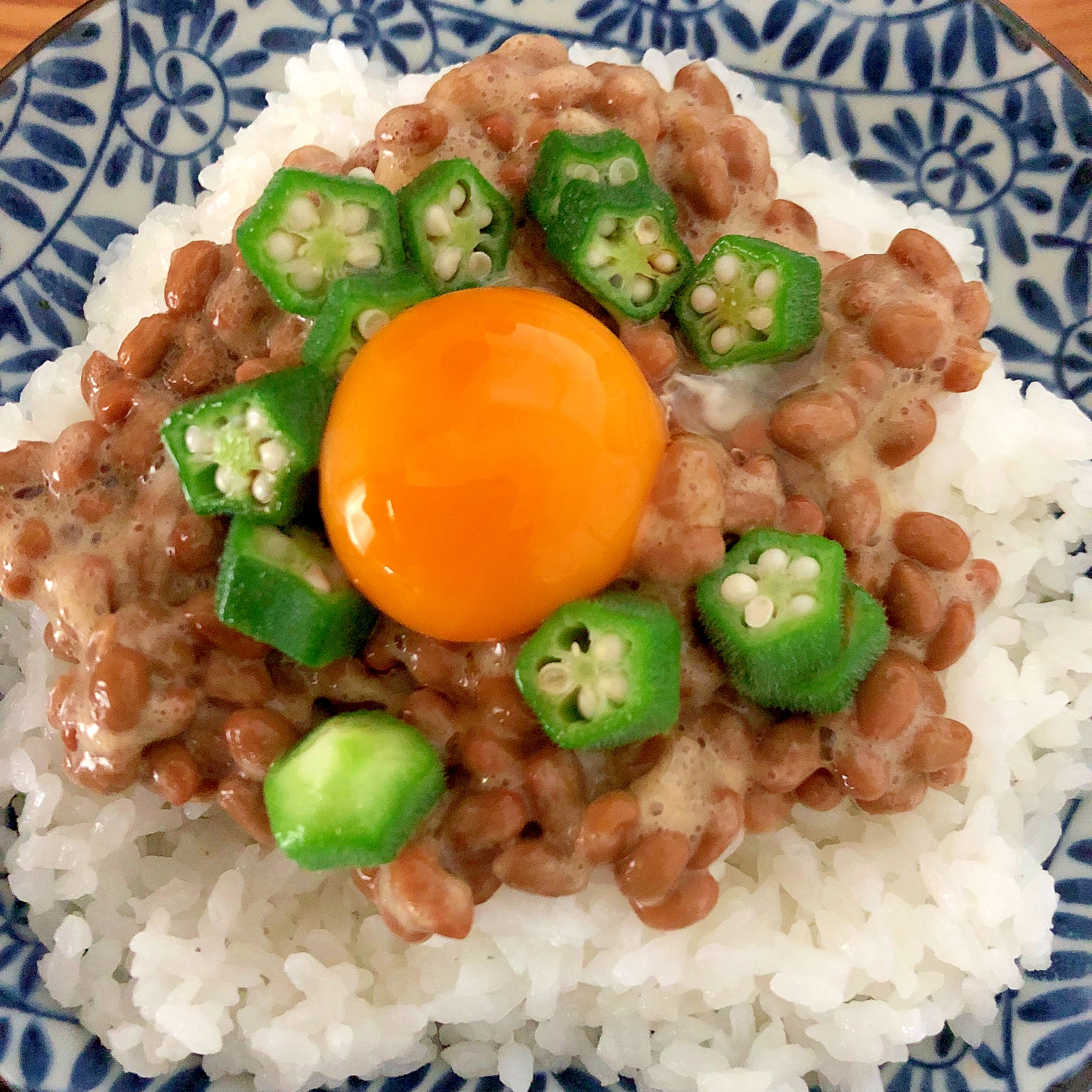 オクラの納豆丼☆