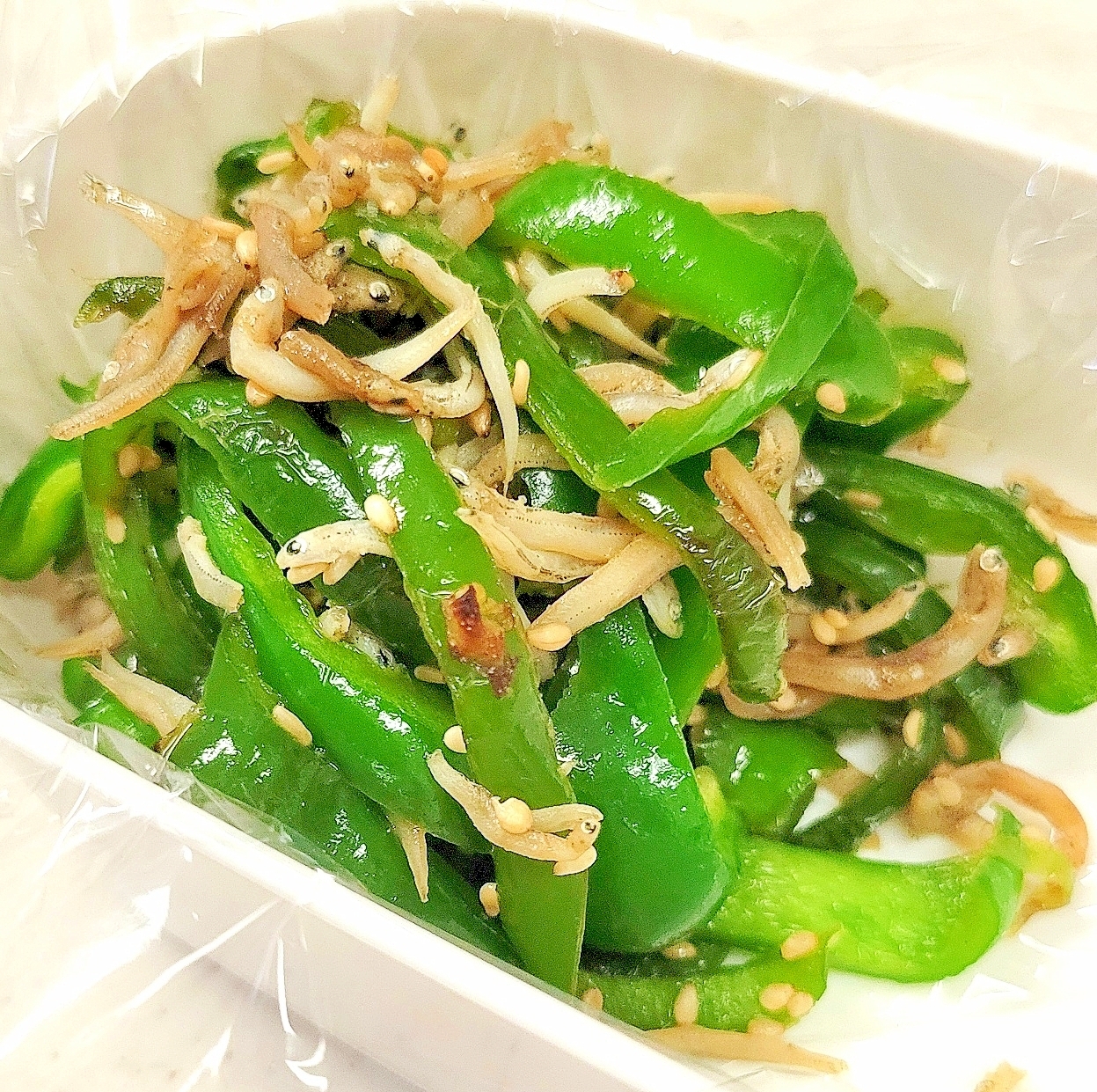 簡単(^^)しらす干しピーマン♪～給食の思い出～♪