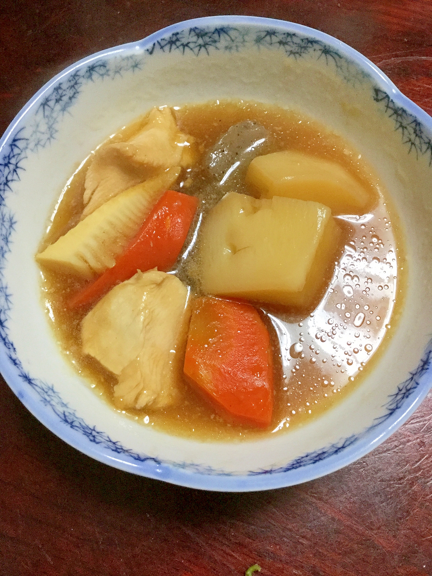 麺つゆde治部煮風☆聖護院大根とタケノコ。