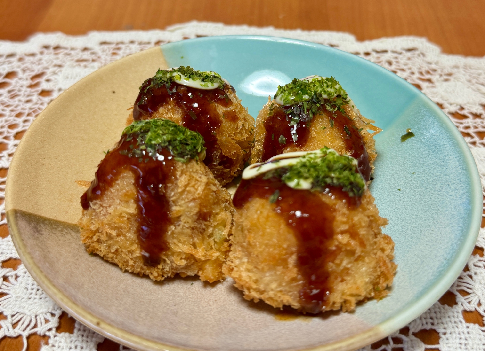 お弁当のおかずにღ˘◡˘ற冷凍たこ焼きの☆フライ