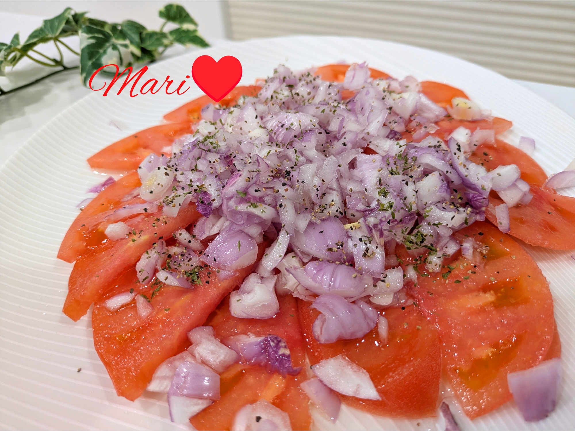 クリスマスメニュー☆トマトサラダ