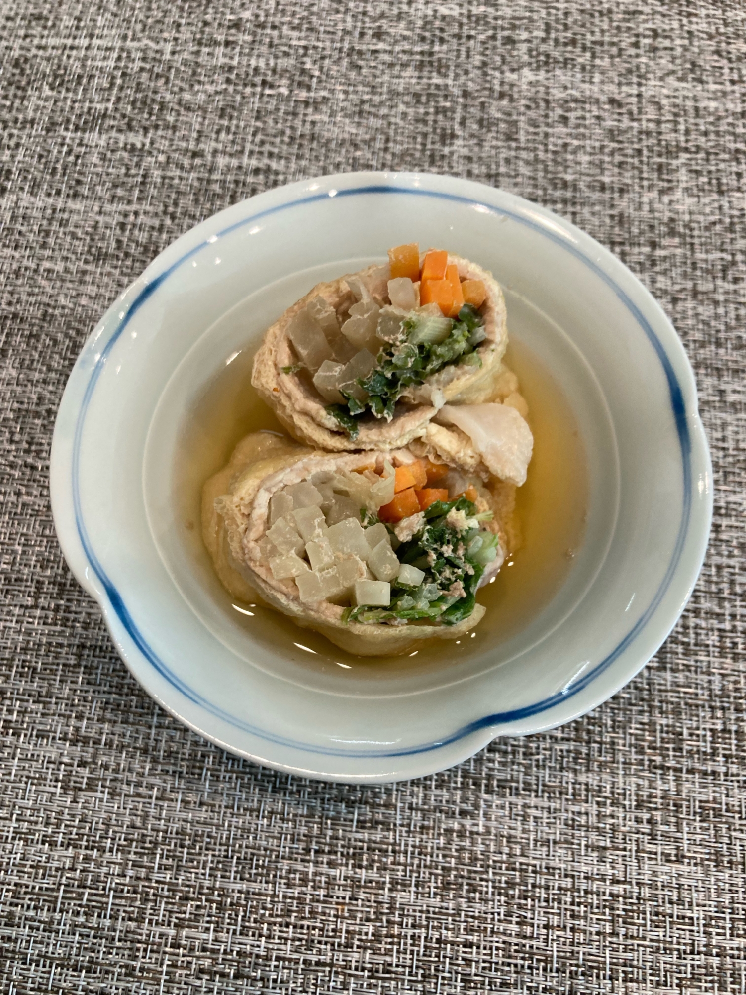 1品で大満足♪油揚げの肉野菜巻き！
