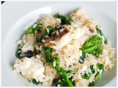 鯛と菜の花のリゾット