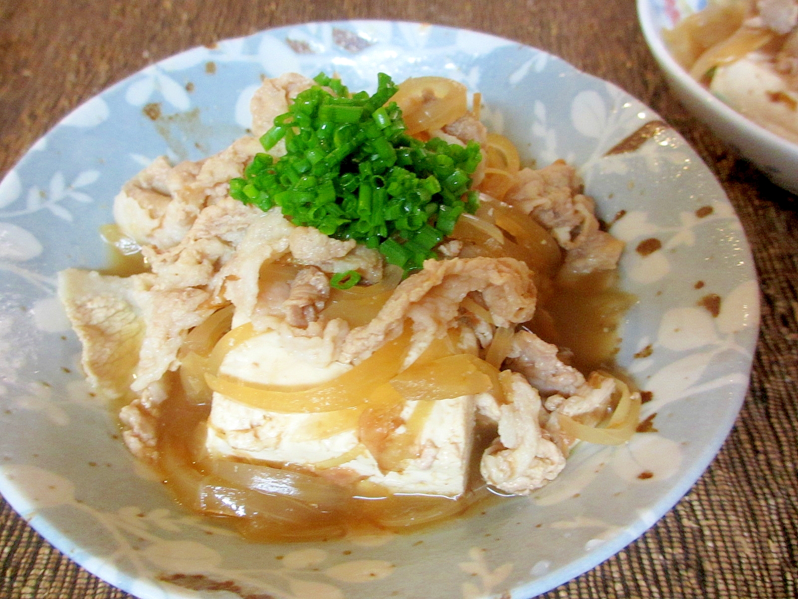 あっさり味の肉豆腐