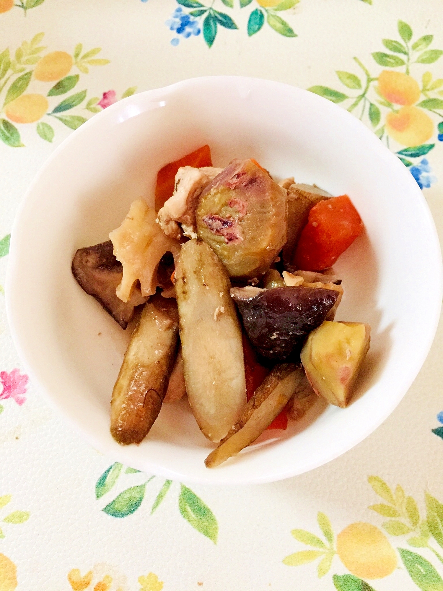 栗入りの鶏と根菜の筑前煮