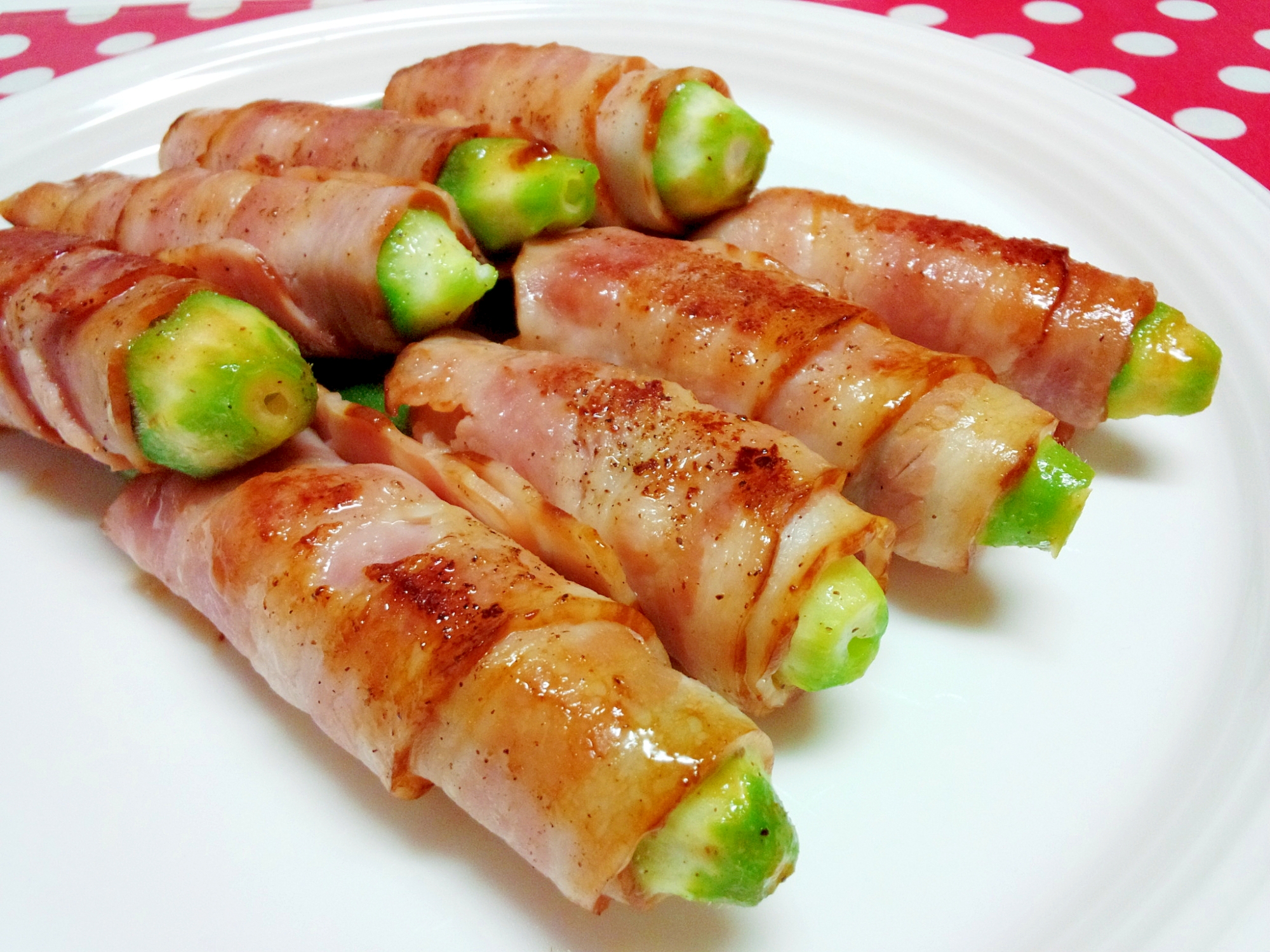 オクラのベーコンまきまき レシピ 作り方 By しゅうくりいむ 楽天レシピ