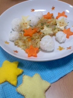 *☆ 離乳食幼児食・七夕天の川カレープレート ☆*