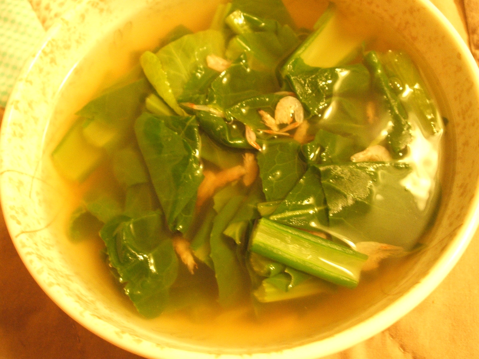 菜花と干しエビの中華スープ