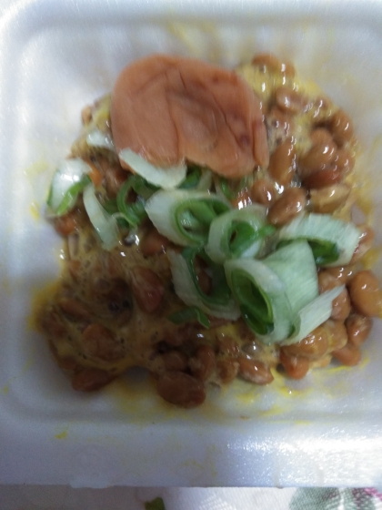 納豆 ( 生姜 梅 ネギ 醤油 ごま油 )