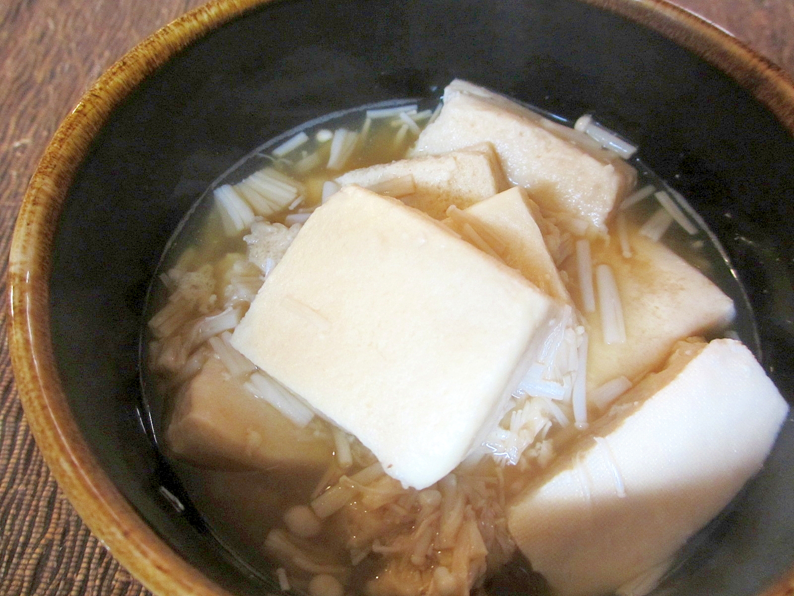 圧力鍋で高野豆腐とえのきの煮物