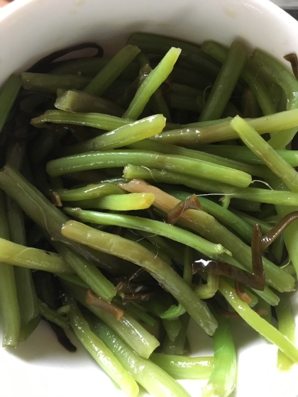 ミズの塩昆布漬け