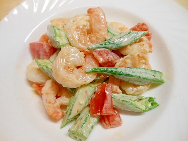 鶏がら塩糀スープの素で オクラとむきえび和え レシピ 作り方 By アルプスの乙女 楽天レシピ