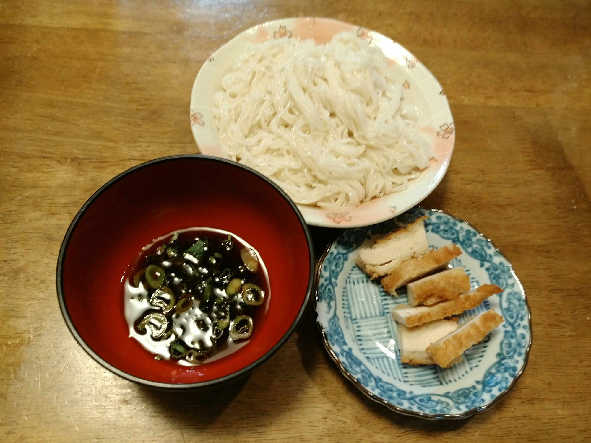 意外とイける！チキンカツ素麺Σd(´･ω･`)