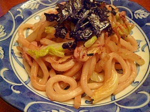 ツナと白菜の焼きうどん☆バター醤油味