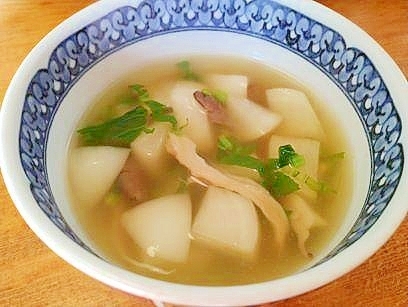 蕪と　平茸の　スープ