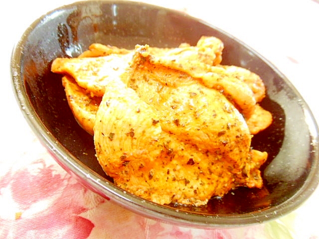 鶏ハム風❤鶏むね肉のパプリカ・バジル・ハム❤