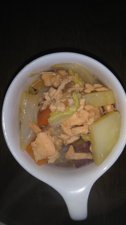 白菜とベーコンのコンソメスープ