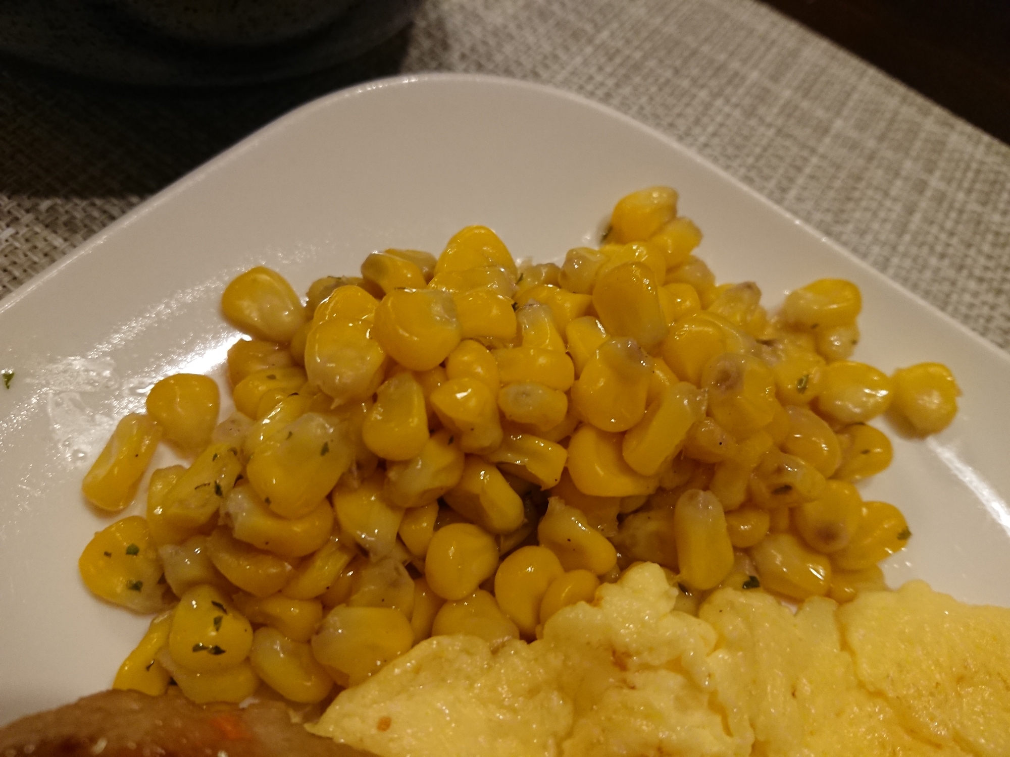 冷凍野菜レシピ④コーンのバター醤油炒め