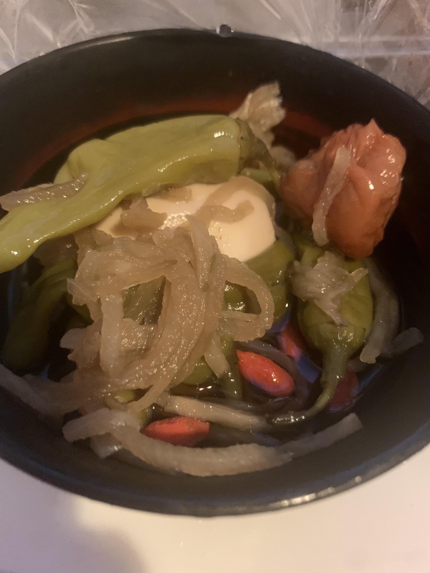 ししとうと卵の切り干し大根の煮浸し
