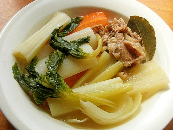 牛肉と大根、にんじん、セロリの入った韓国風ポトフ
