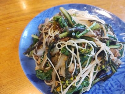 白だしで♪素麺チャンプルー