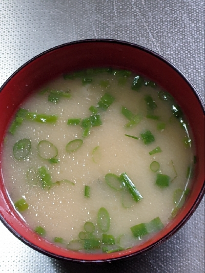 青ネギたっぷり味噌汁